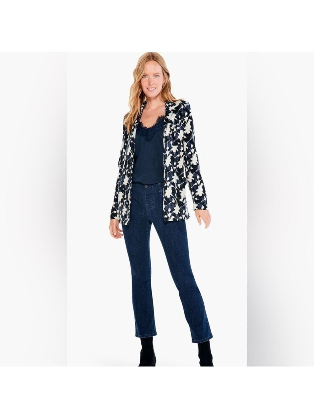 Nic + Zoe Mosaic Mix Knit Blazer - NWT - Size Small